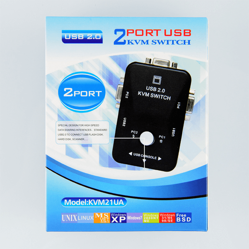 Kvm switch usb 2 ports manually monitor
