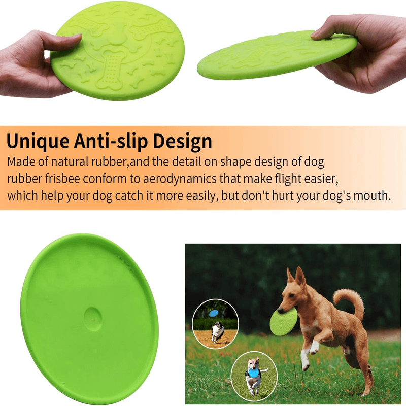 Natural soft rubber frisbee for dogs