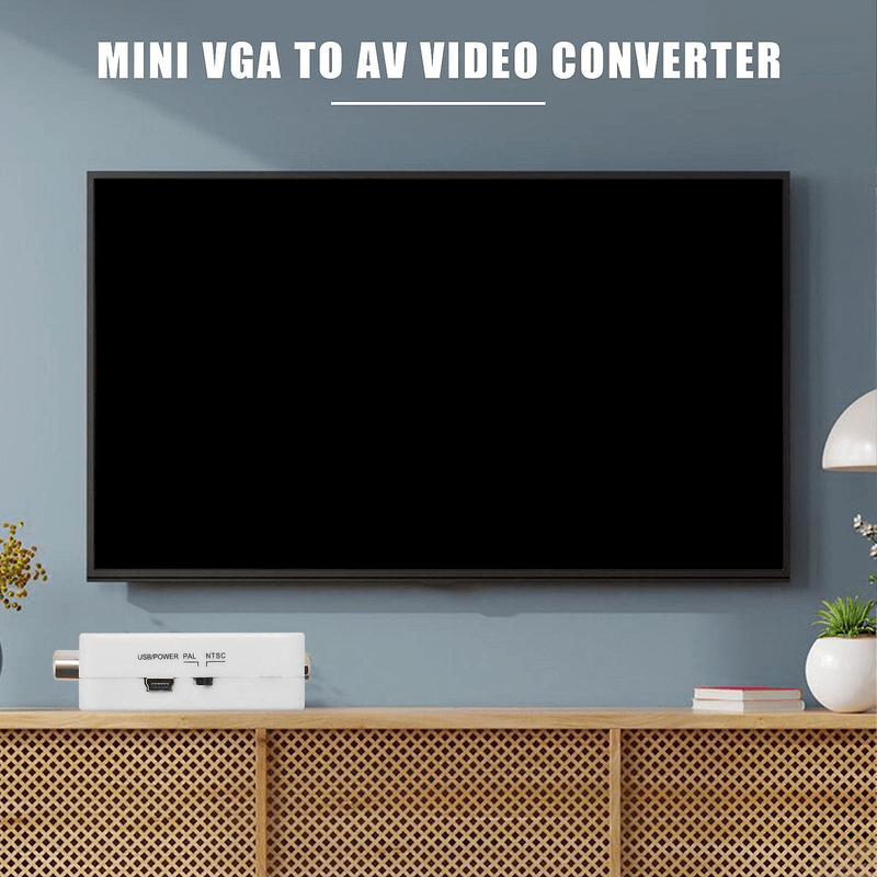 Full hd 1080p vga to av converter plug and play