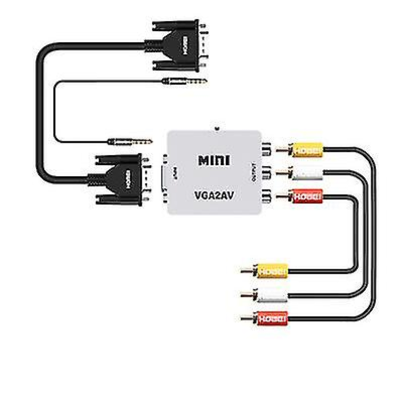 Full hd 1080p vga to av converter plug and play