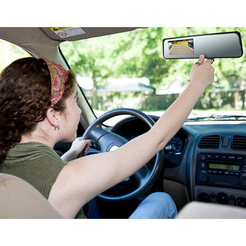 Full hd 1080p dual cameras on rearview mirror