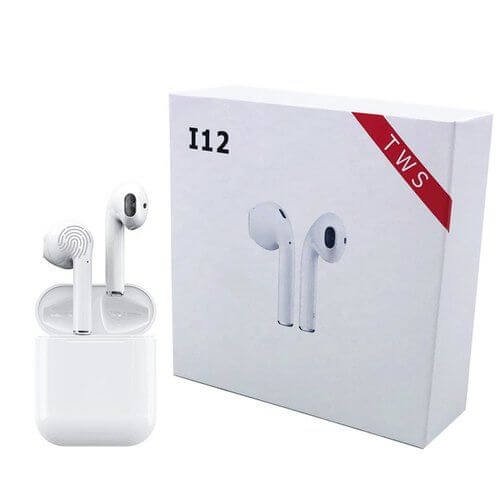 I12 sport stereo earphone with charging dock