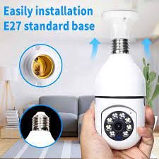 Mini ptz full hd camera with bulb e27 socket