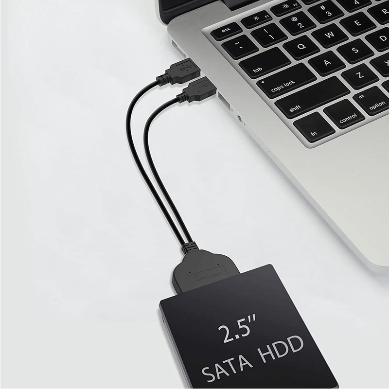 High speed dual usb 2.0 to 2.5 sata hdd adapter