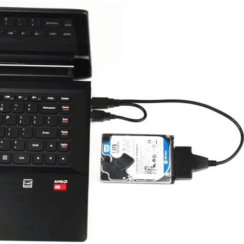 High speed dual usb 2.0 to 2.5 sata hdd adapter