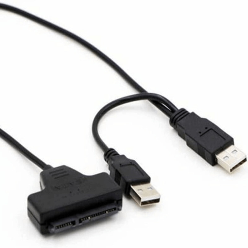 High speed dual usb 2.0 to 2.5 sata hdd adapter