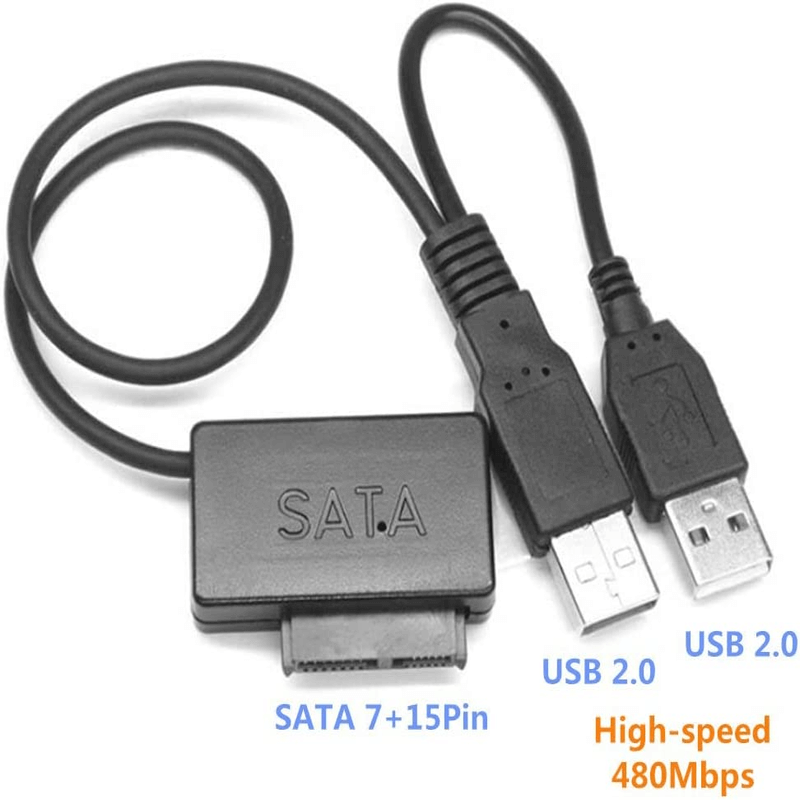 High speed dual usb 2.0 to 2.5 sata hdd adapter