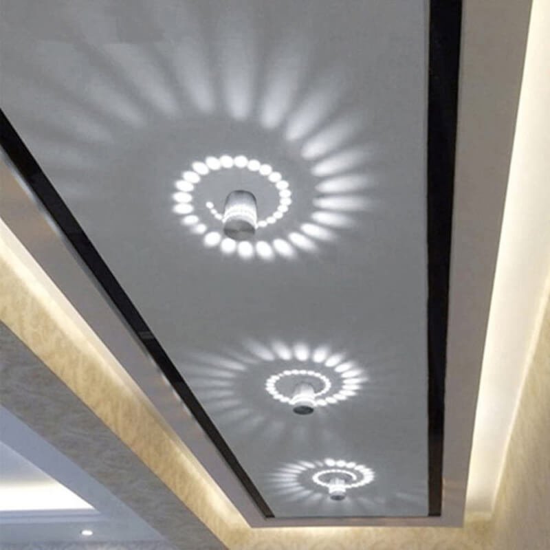 Wall light- led spiral effect wall lamp
