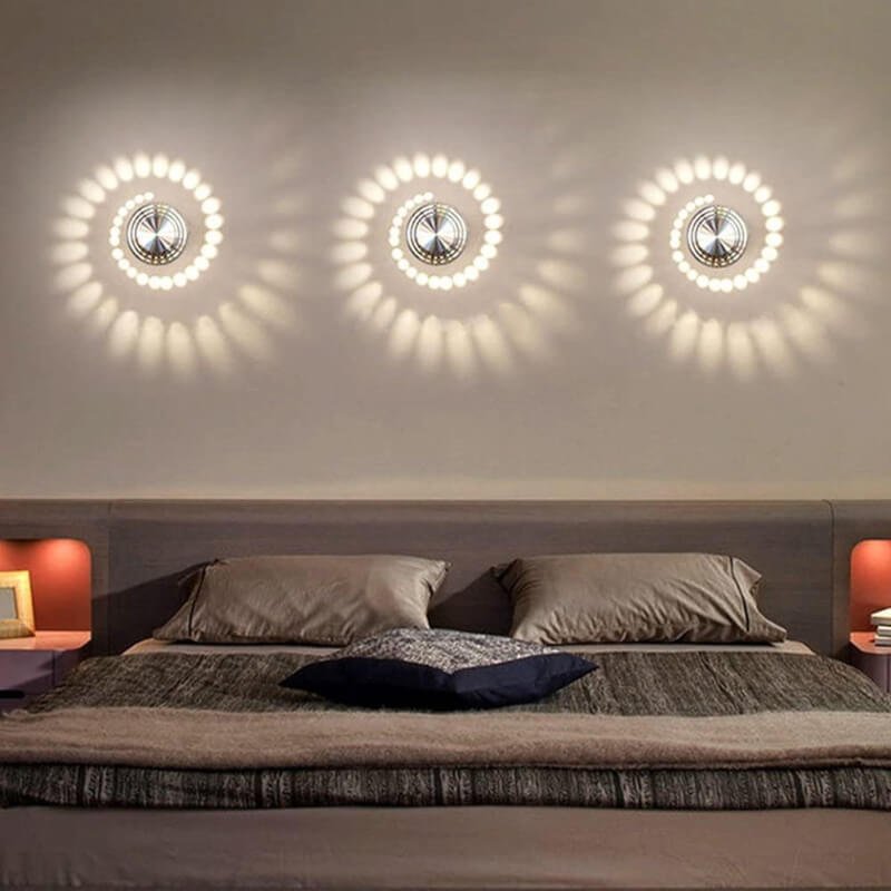Wall light- led spiral effect wall lamp