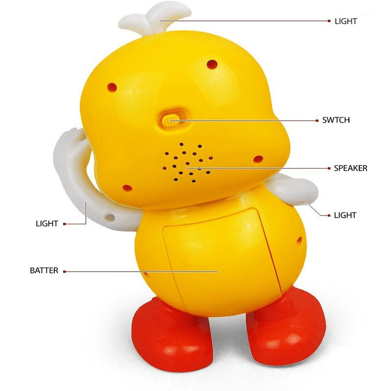 Electric yellow little duck robot toy