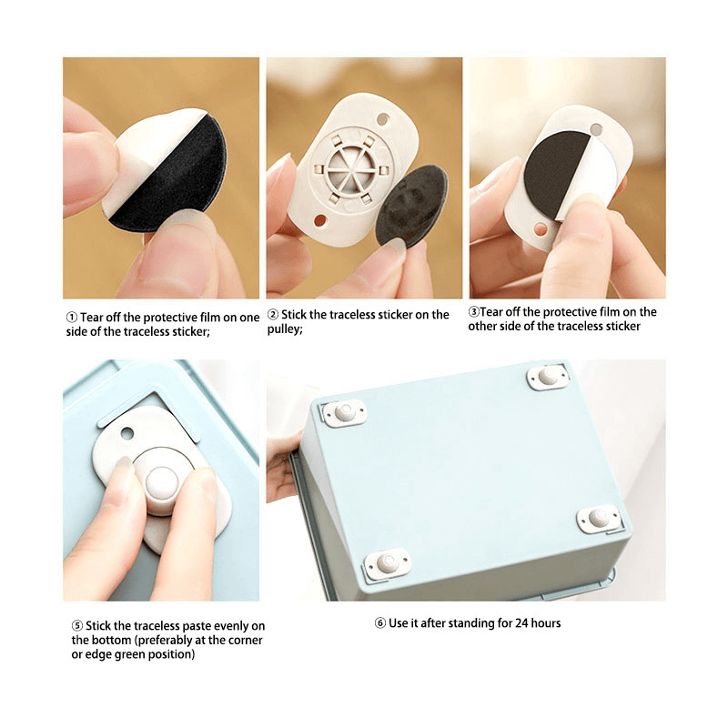 4 pcs rotating ball wheels self adhesive