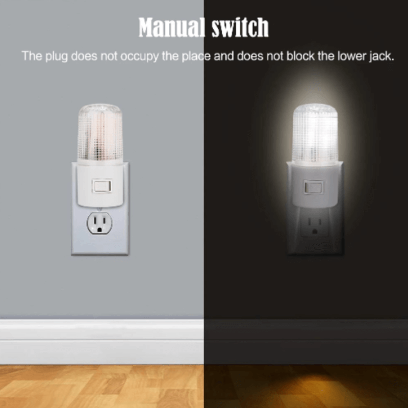 2 pcs led dim night light wall plug for bedroom