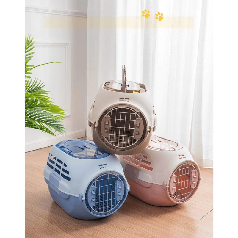 Portable pet kennel with safety door lock