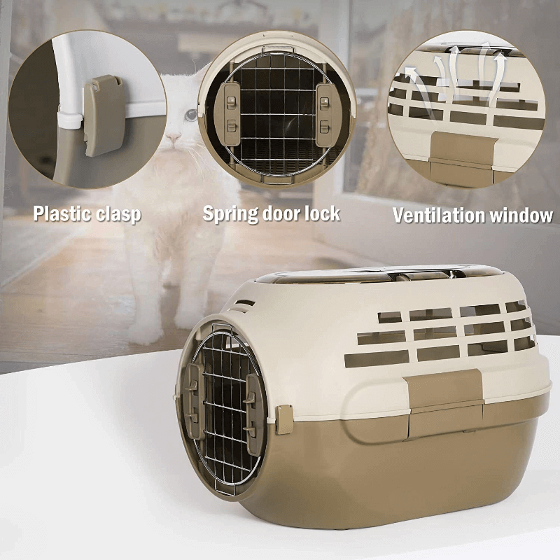 Portable pet kennel with safety door lock