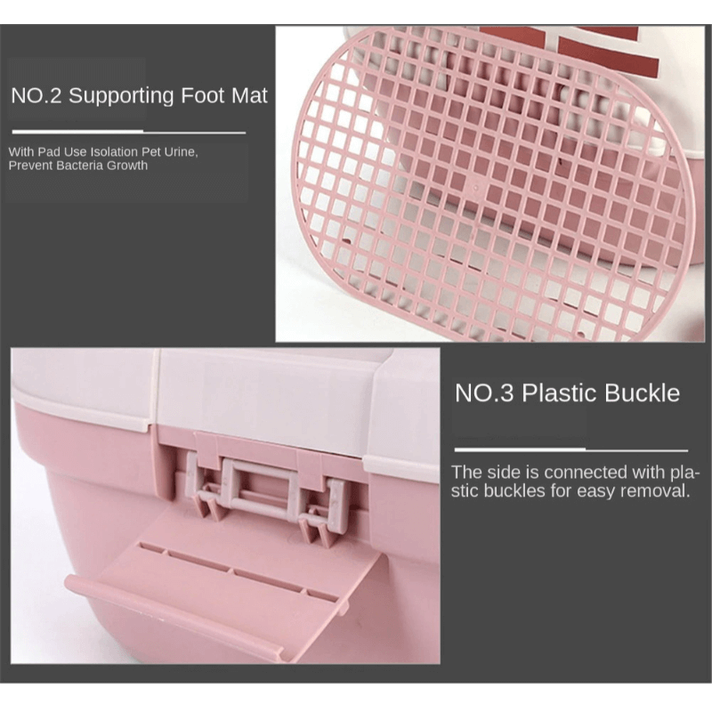 Portable pet kennel with safety door lock