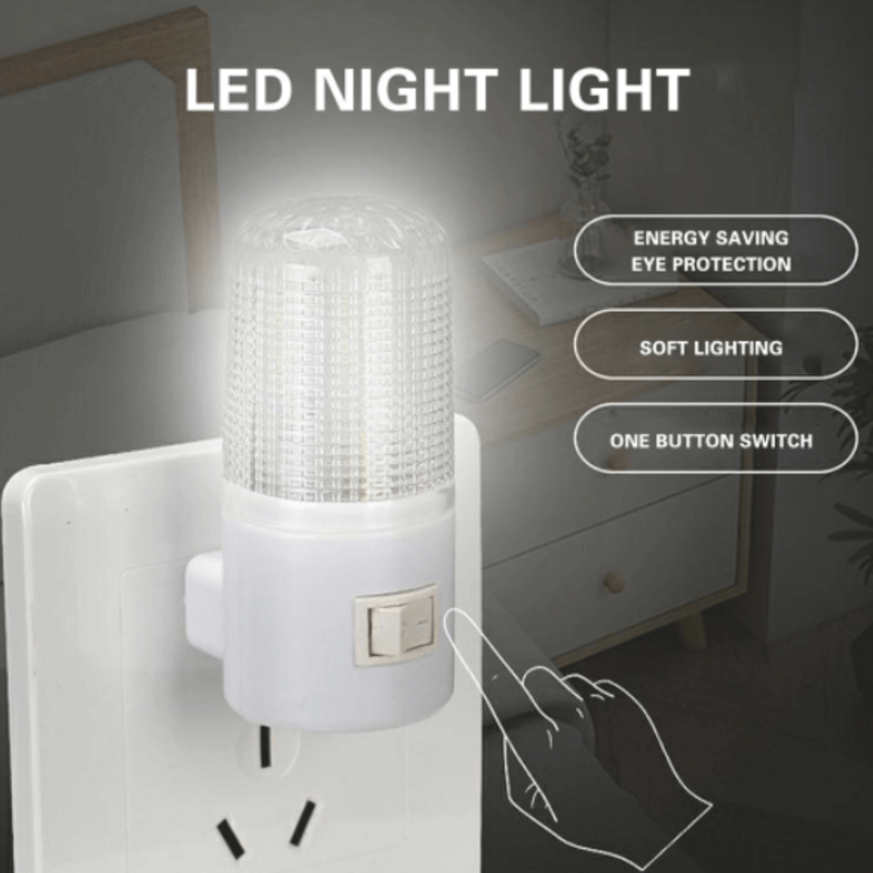 2 pcs led dim night light wall plug for bedroom
