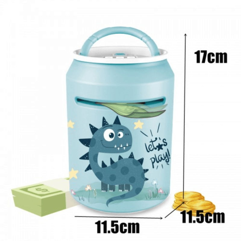 Intelligent fingerprint atm auto roll money box toy