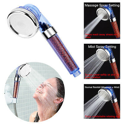 Shower head filter ionic shower head