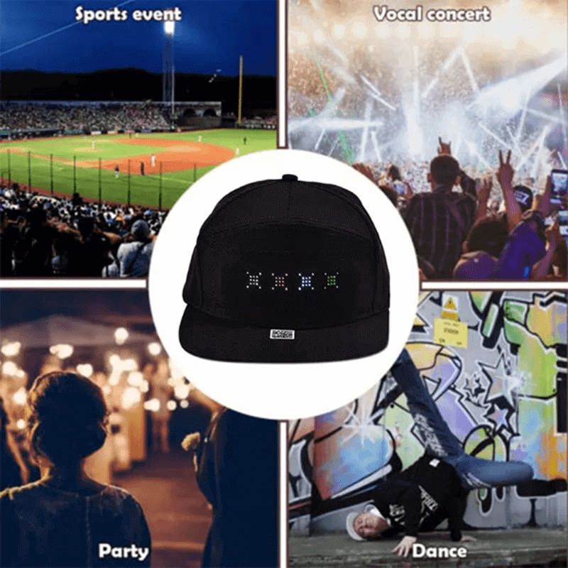Bluetooth digital led cap