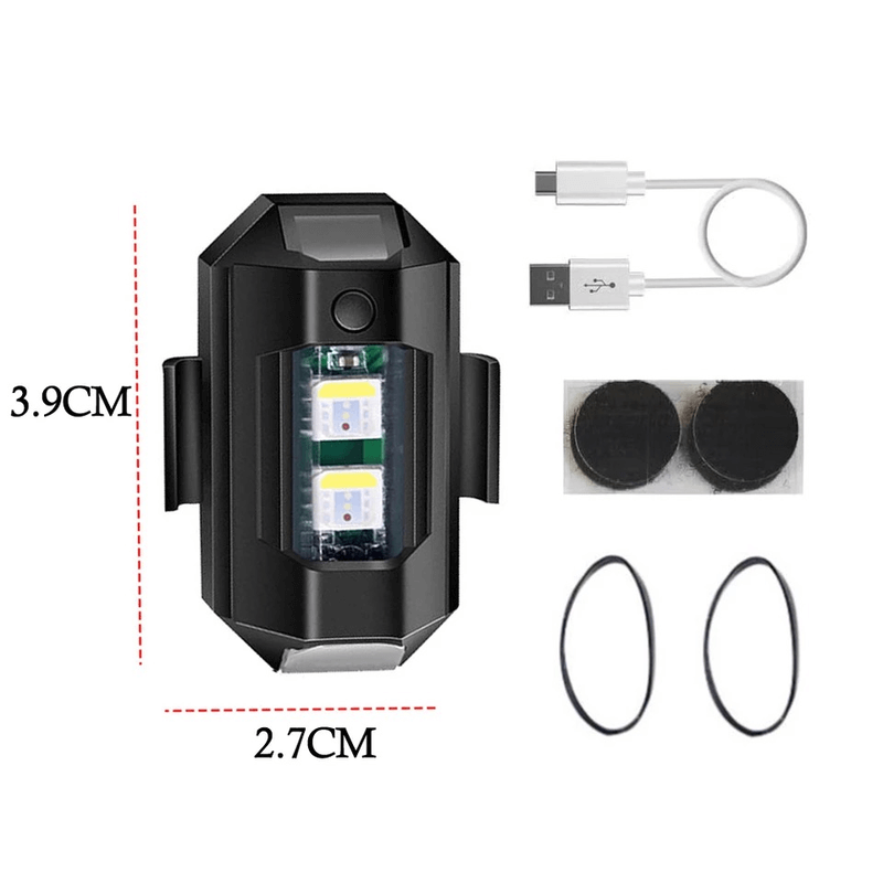 2 pcs universal led bike strobe lights