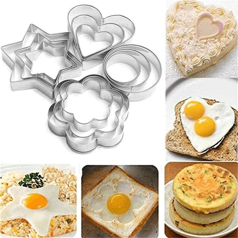12 pcs stainless steel cookie cutters