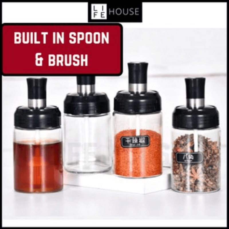 Airtight glass jar spice container bottle 250ml