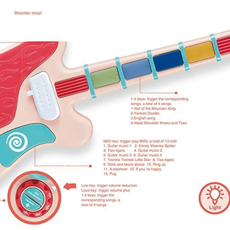 Rock music induction electric guitar for kids