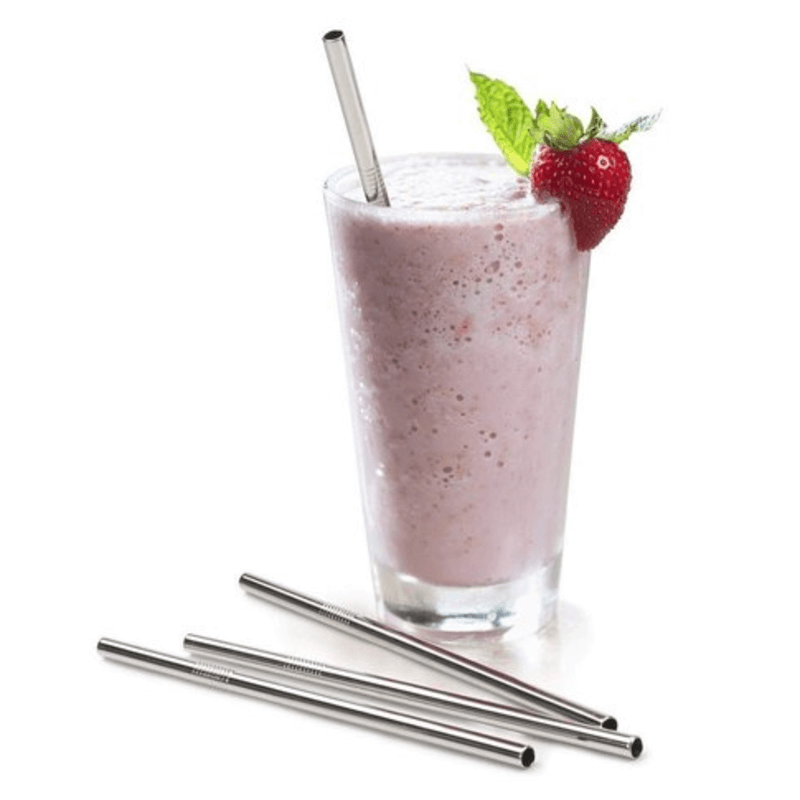 Reusable stainless steel straws pack of 5