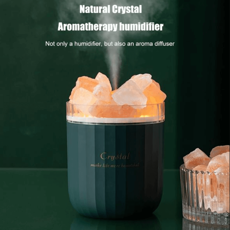 Portable crystal salt cool mist humidifier aromatherapy