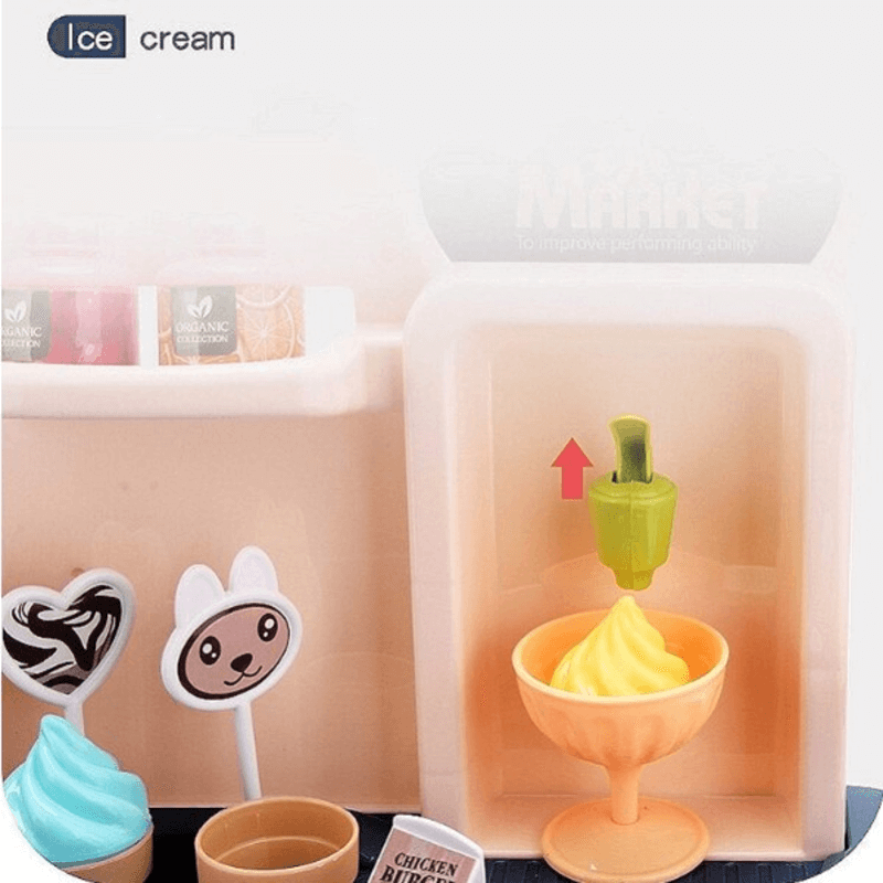 4 pcs mini supermarket shop play toy set