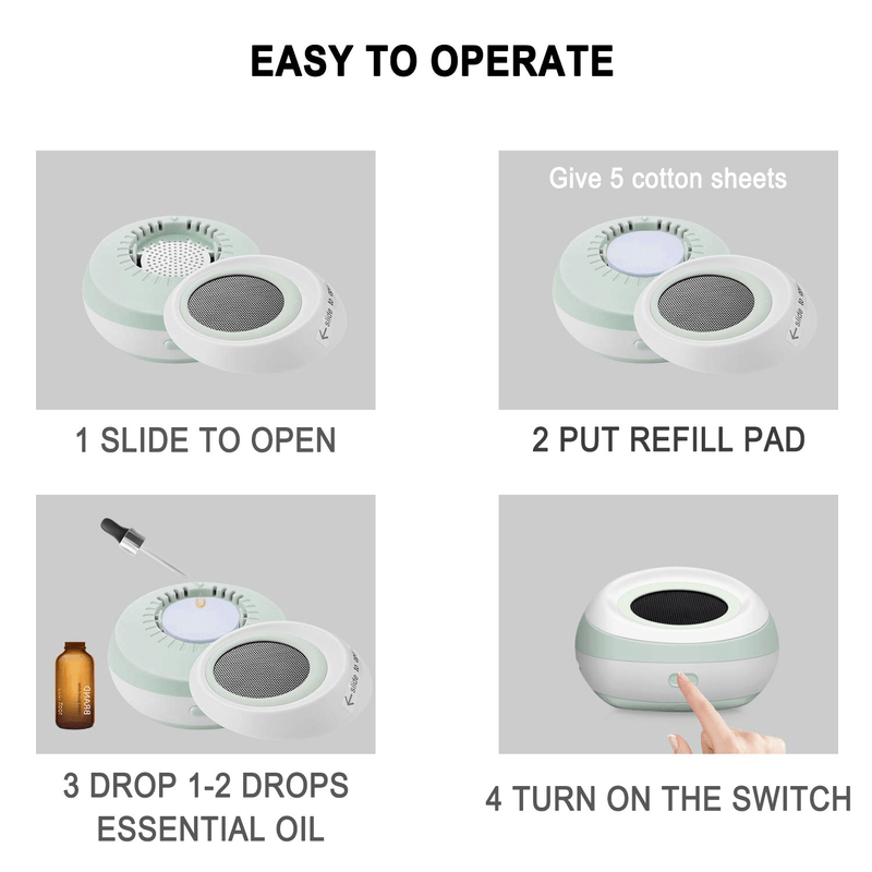 Essential oil portable fan aroma diffuser