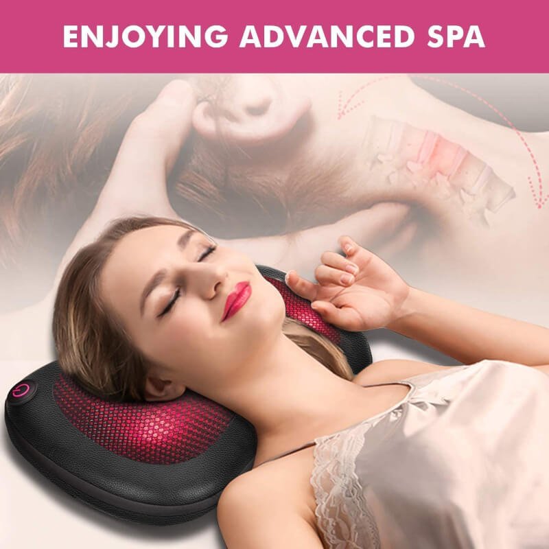 Electric infrared neck massager pillow