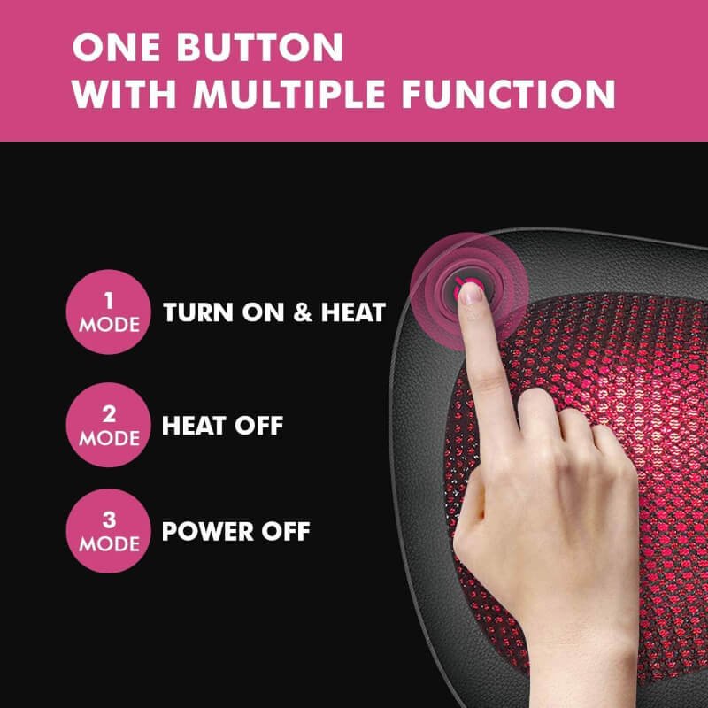 Electric infrared neck massager pillow