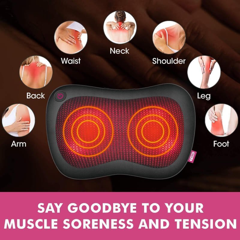Electric infrared neck massager pillow