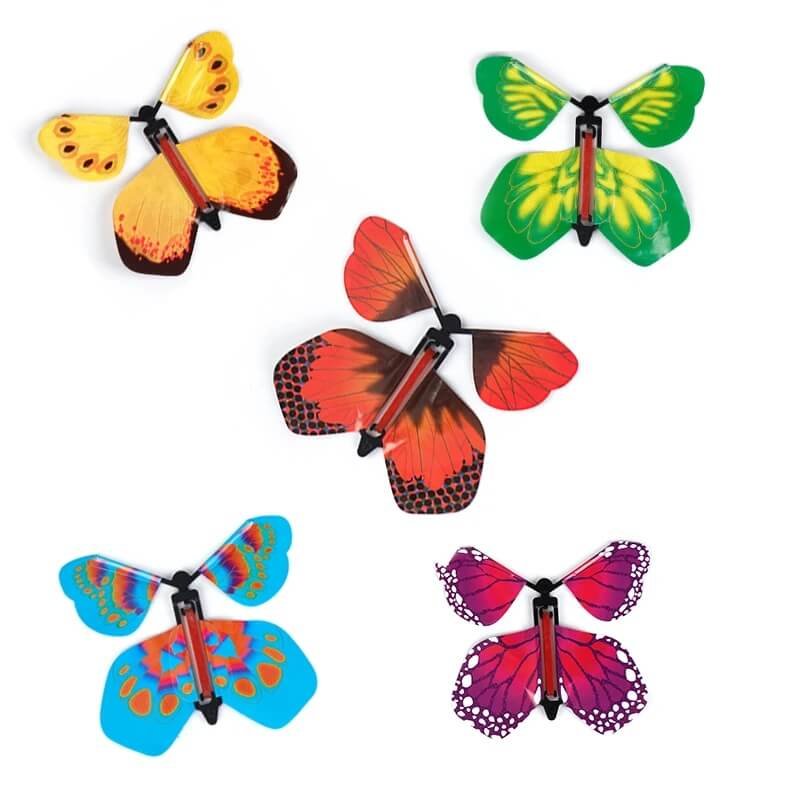 Stress relief flying butterfly novelty magic toy pack of 6