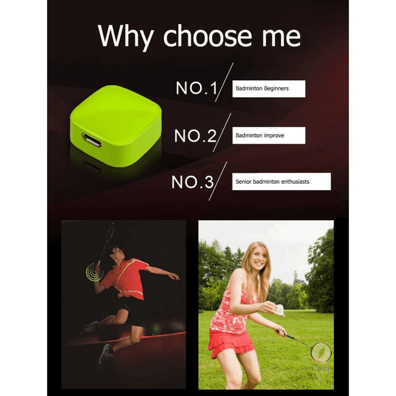 Wireless badminton racket movement tracker