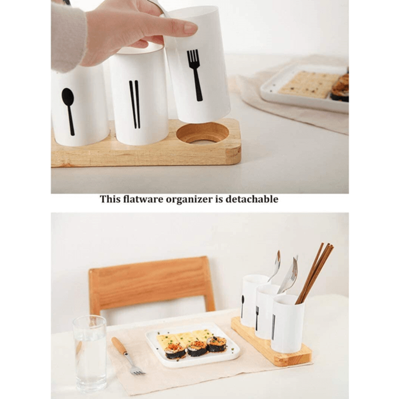 Stylish self draining tableware holder