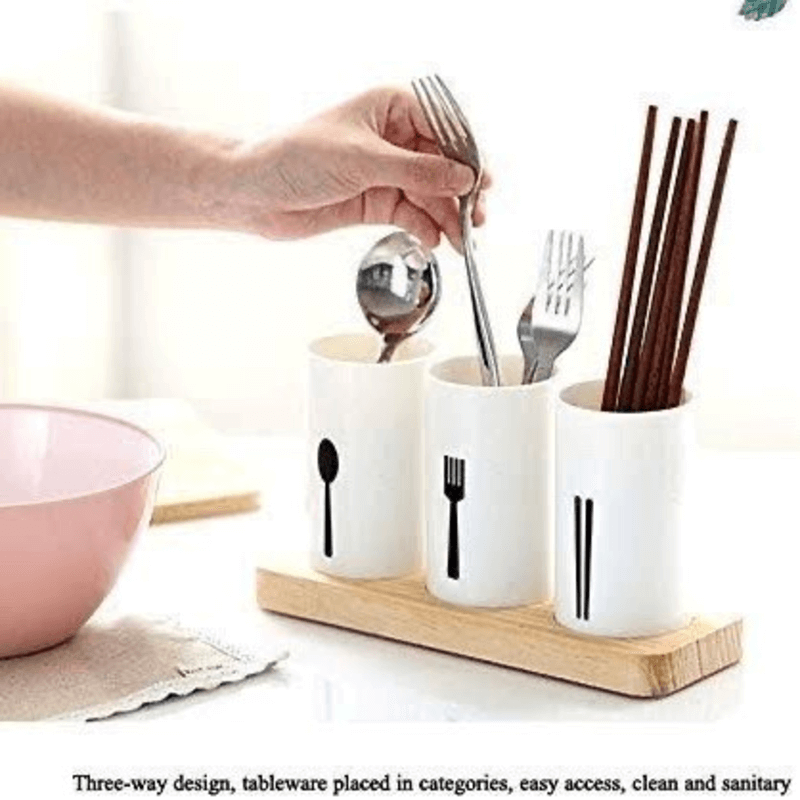 Stylish self draining tableware holder