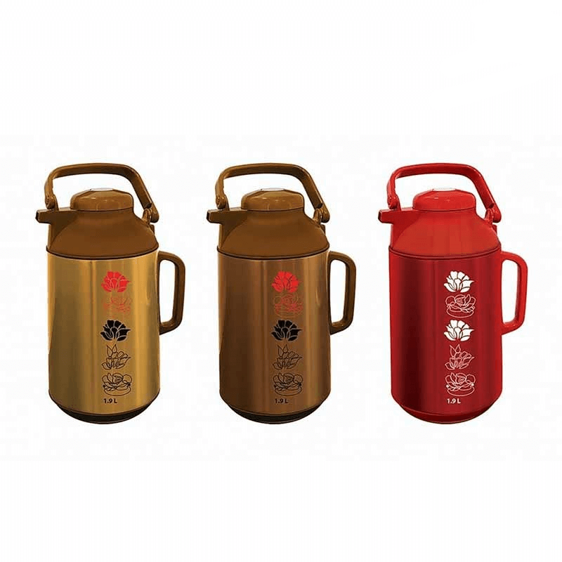 Happy jumbo metallic thermos flask