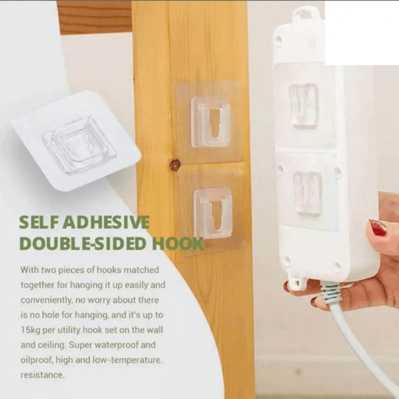 2pcs double sided adhesive wall hooks