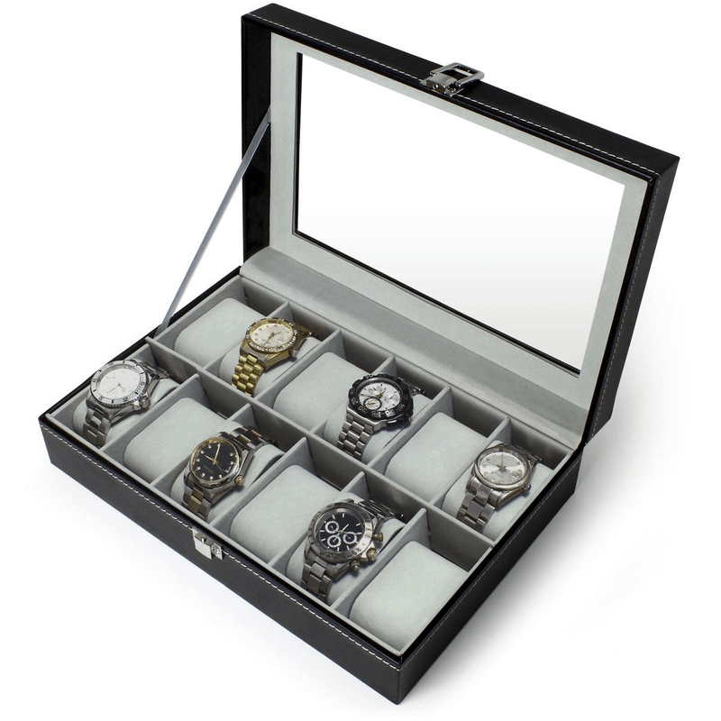 12 slot watch storage box