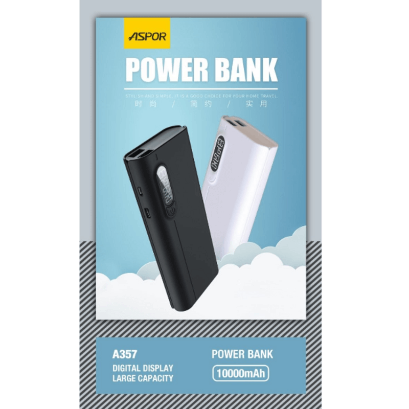 Aspor 10000mah power bank a357