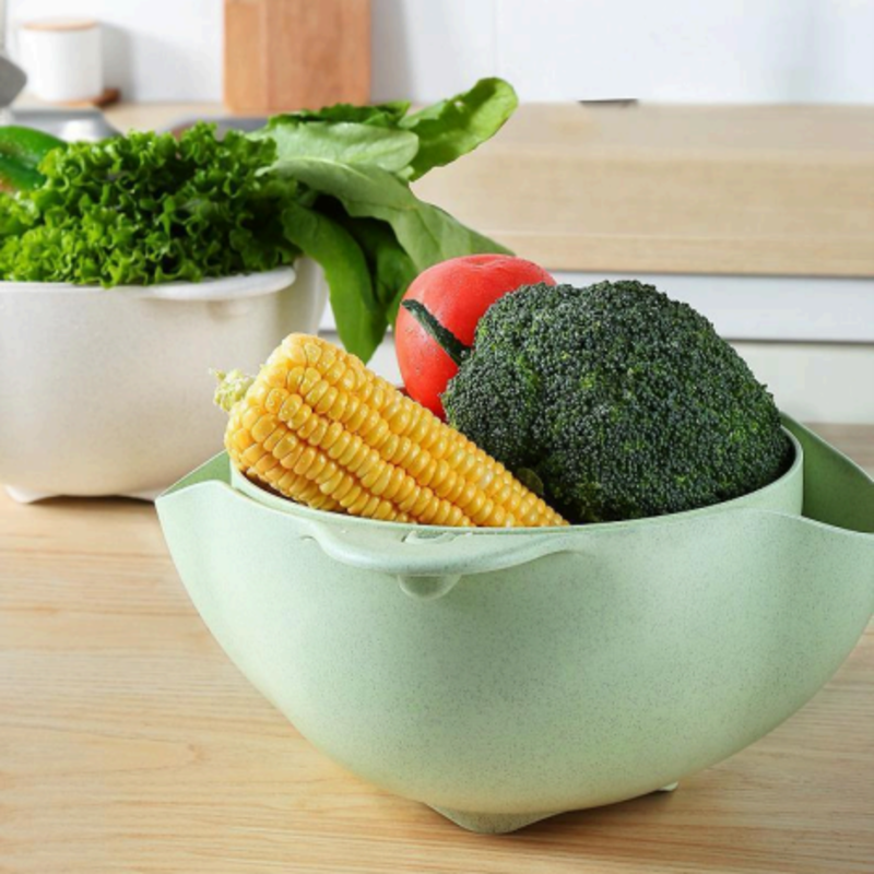 Rotatable double layer drain basket(pack of two)   