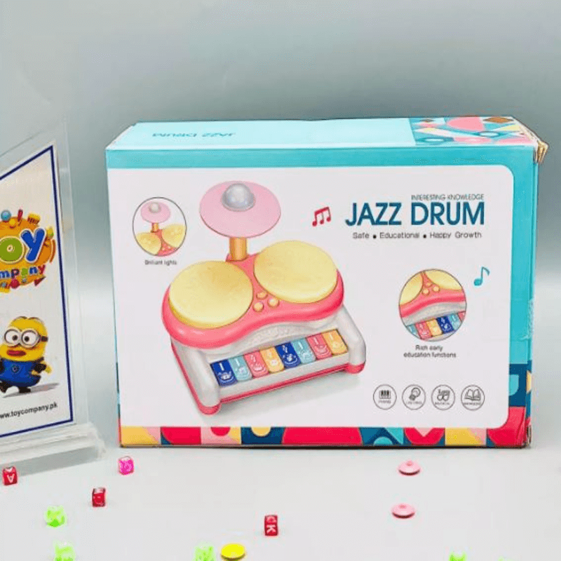 Jazz drum with flash light sound and music