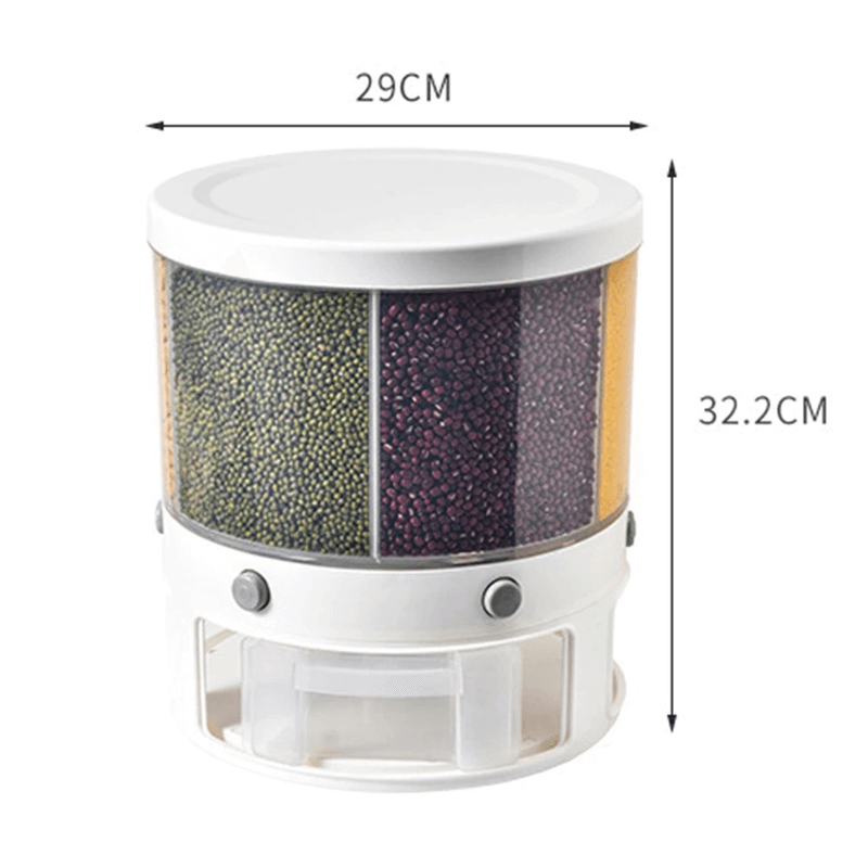 10 kg 6 in 1 food container cereal dispenser